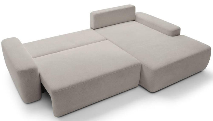 NADUVI Collection Hoekslaapbank Elis rechts met opbergvak chenille