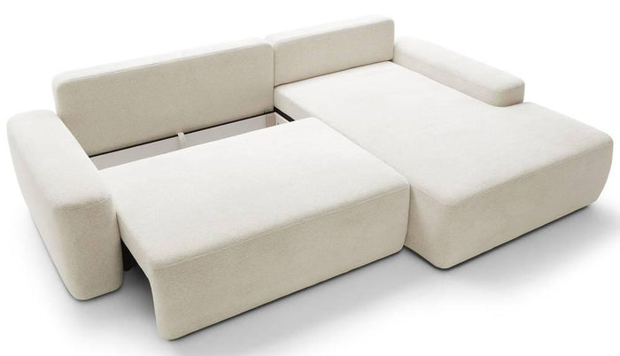 NADUVI Collection Hoekslaapbank Elis rechts met opbergvak chenille