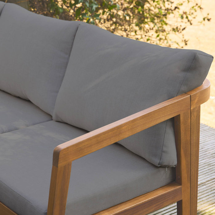 sweeek - Hoek tuinset van acacia voor 5 personen