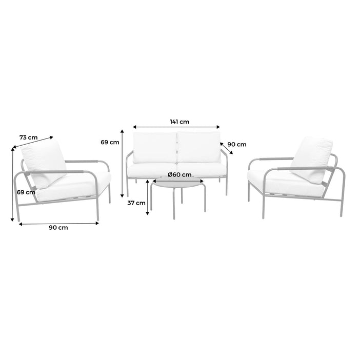 sweeek - Tuinset van staal, 4 personen