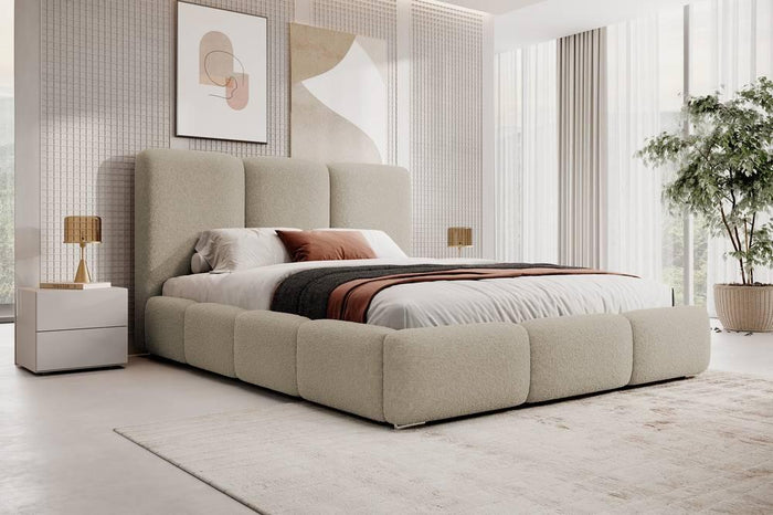 NADUVI Collection Bedframe Briar bouclé met opbergvak 160x200