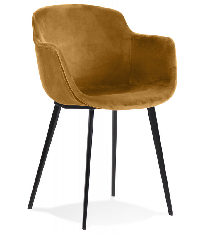 ALTEREGO ARMADA Stoel met armleuningen - Mosterdkleur