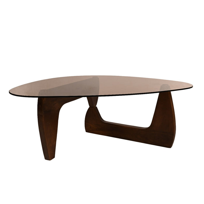 Livingfurn - Salontafel Bruin Glas - 110x70x40cm - Esmee