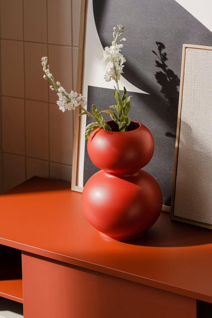noo.ma TUGA Ceramic Vase - Poppy Red
