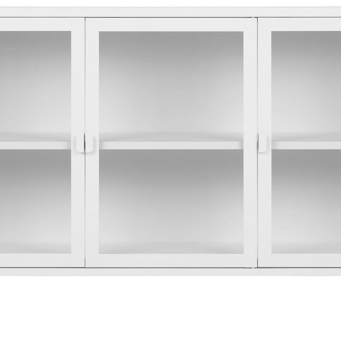 House Nordic Brisbane Wit | Glas Dressoir W140 cm