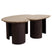 Giga Meubel - Salontafel Travertin Mangohout - 87x46x36cm - Set Van 2 - Suki