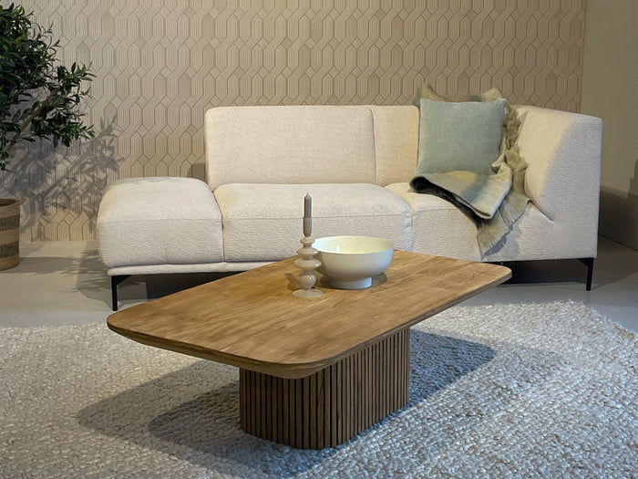 Livingfurn - Salontafel Naturel Teakhout - 120x70x36cm - Lausanne