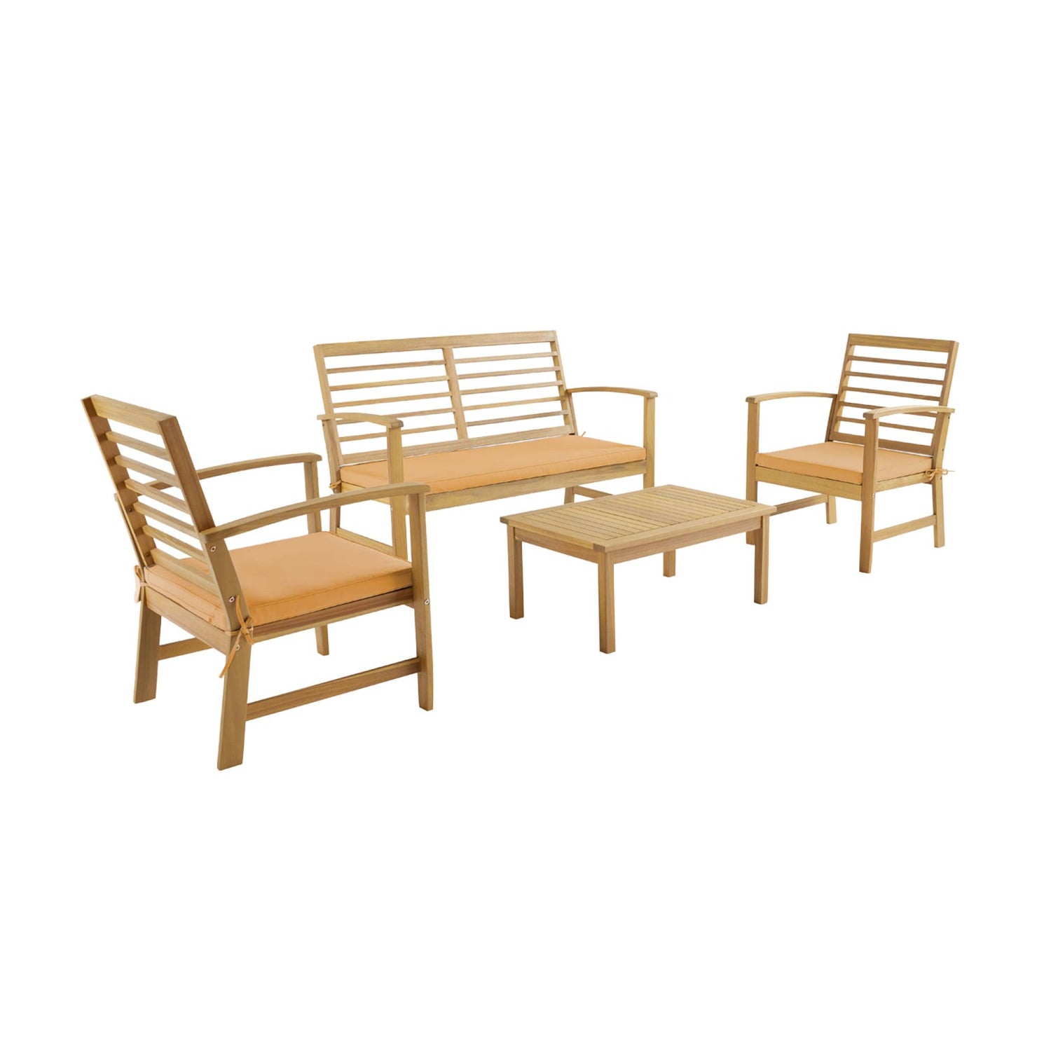 sweeek - Acaciahouten tuinset voor 4 personen