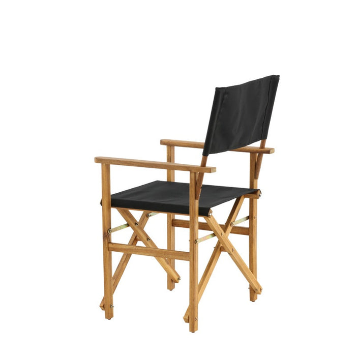 Nest outdoor Alba inklapbare houten tuinstoel zwart - met armleuningen