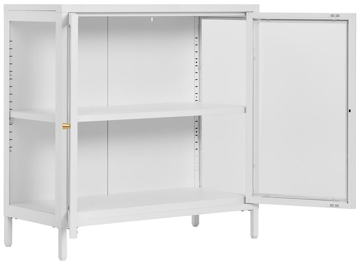 House Nordic Dalby Wit | Glas Opbergkast 2-Deuren