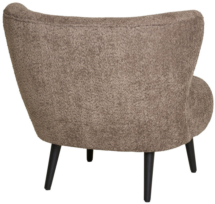 House Nordic Covelo Bruin Bouclé Loungestoel