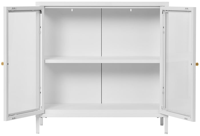 House Nordic Dalby Wit | Glas Opbergkast 2-Deuren