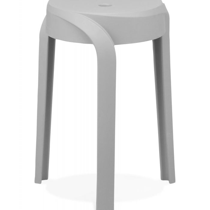 ALTEREGO POMPA Stapelbare lage kruk - Grijs