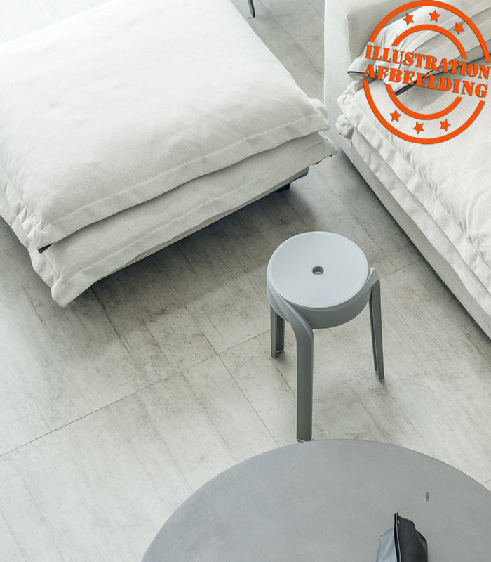 ALTEREGO POMPA Stapelbare lage kruk - Grijs