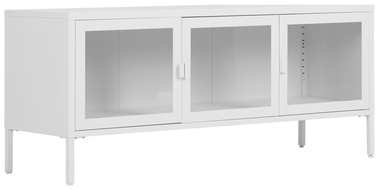 House Nordic Brisbane Wit | Glas TV-Meubel W130 cm