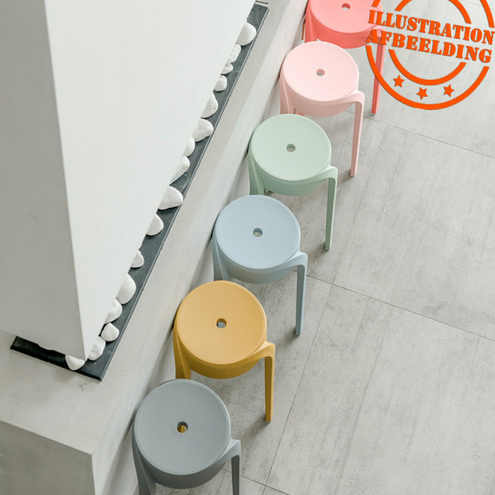 ALTEREGO POMPA Stapelbare lage kruk - Grijs