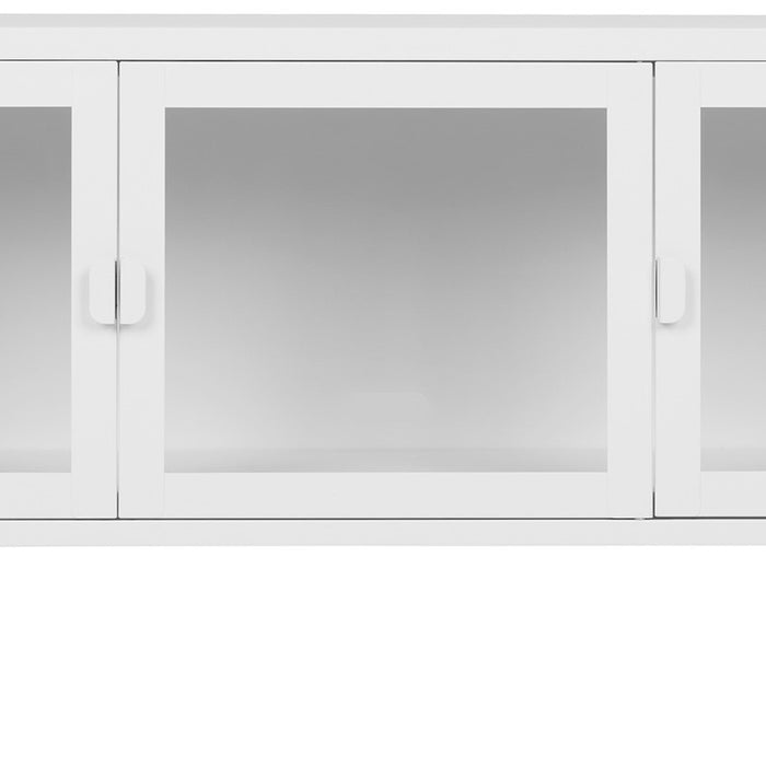 House Nordic Brisbane Wit | Glas TV-Meubel W130 cm