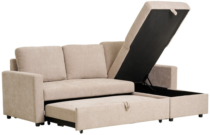House Nordic Belfast Zand 2-Zits + Chaise Lounge Slaapbank