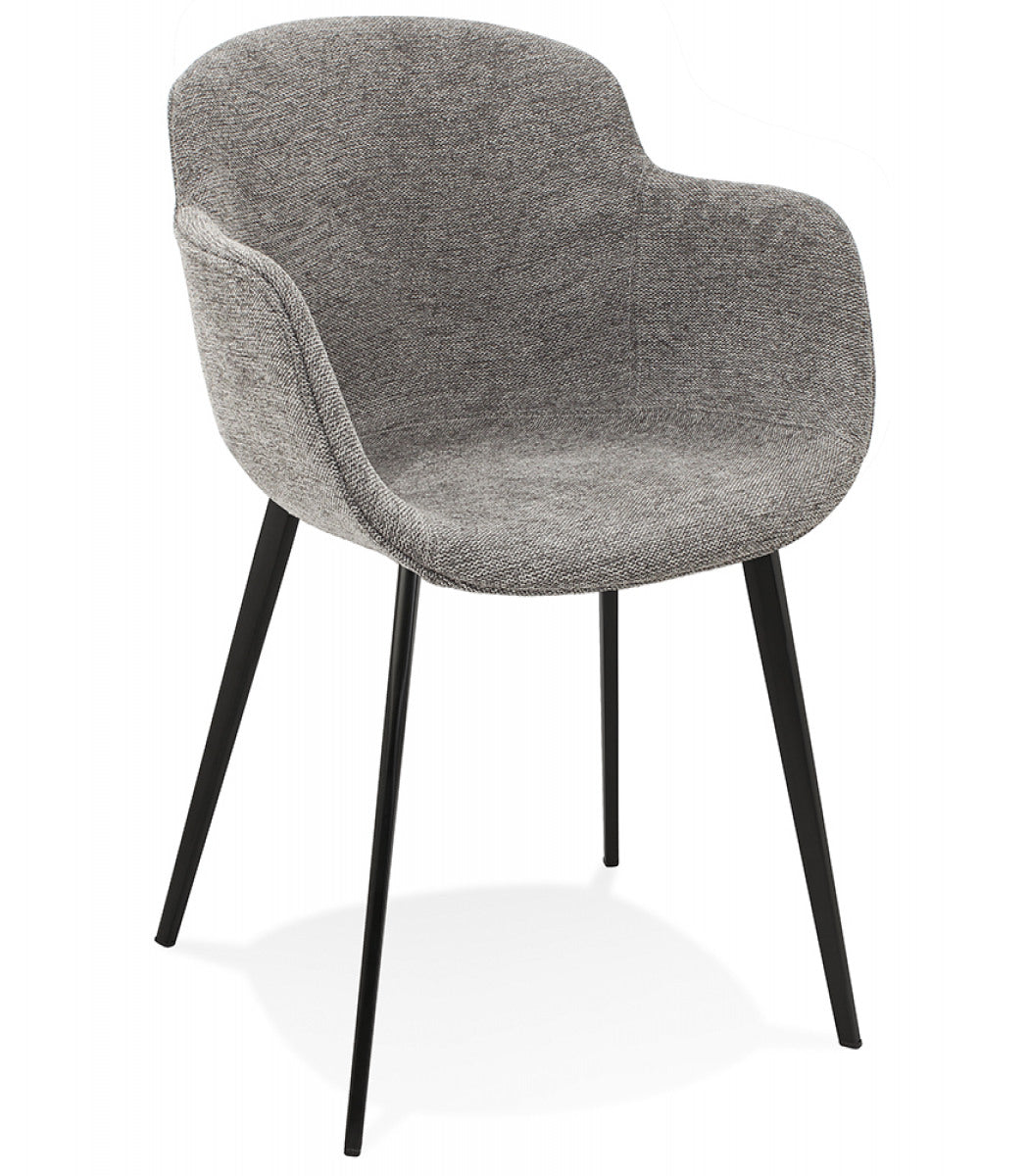 ALTEREGO NEGRONI Stoel met armleuningen - Grijs