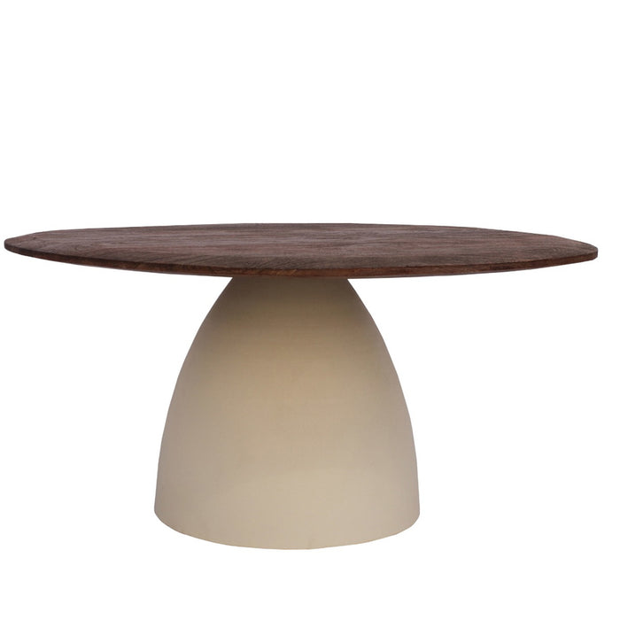 Livingfurn - Salontafel Ivoor Mangohout - 86x76x37cm - Marron