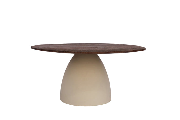 Livingfurn - Salontafel Ivoor Mangohout - 86x76x37cm - Marron