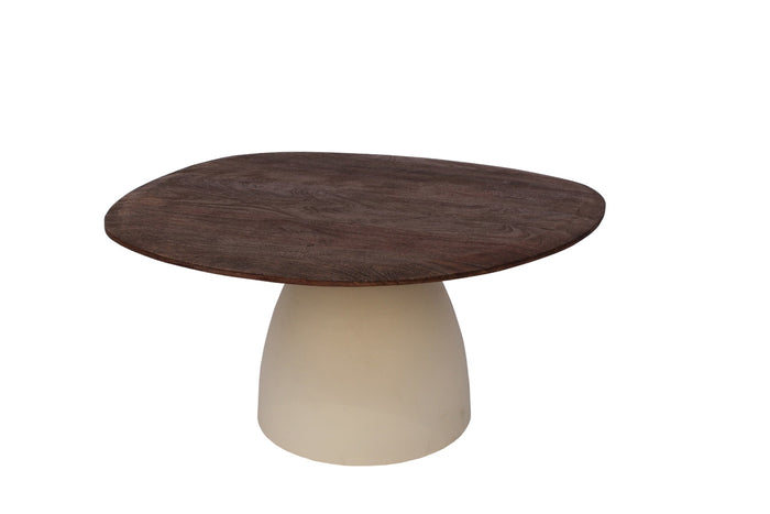 Livingfurn - Salontafel Ivoor Mangohout - 86x76x37cm - Marron