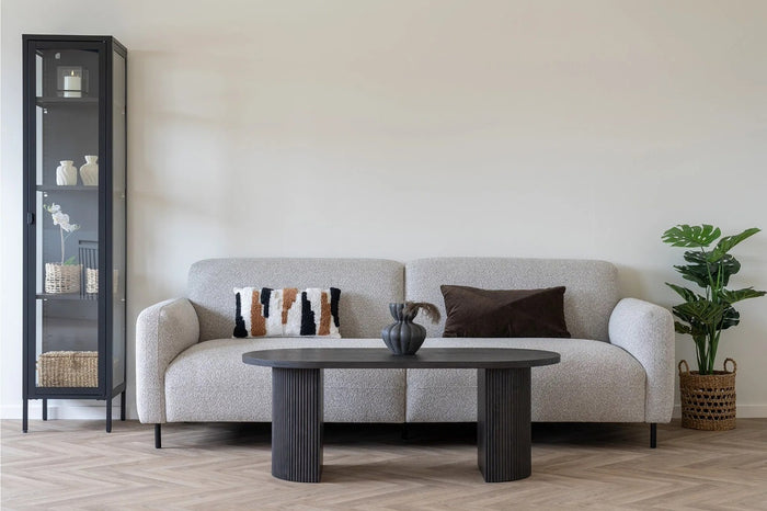 House Nordic Salvador Lichtgrijs Bouclé 3-Zits Bank