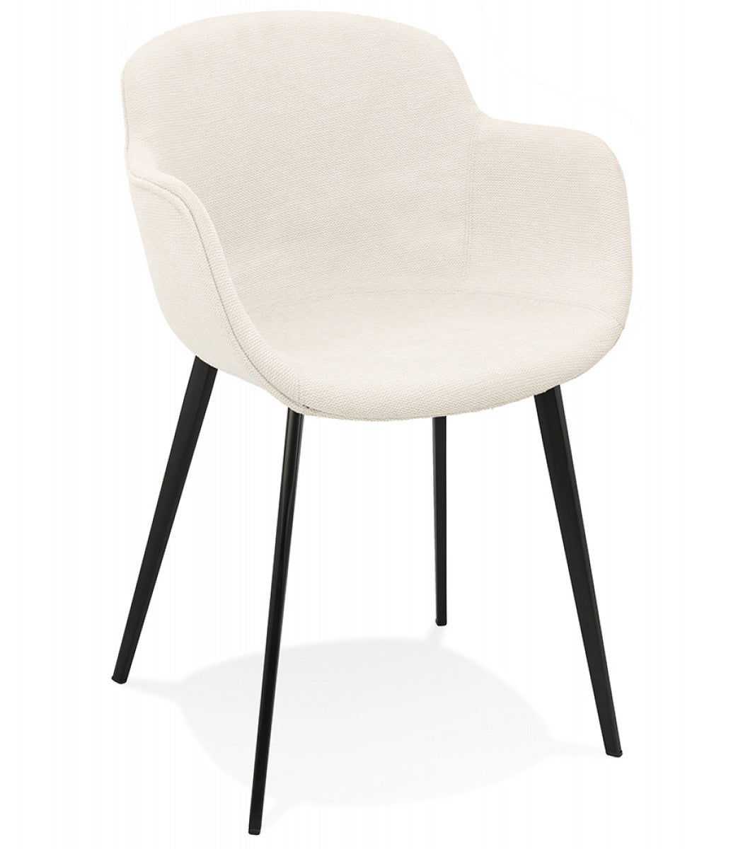 ALTEREGO NEGRONI Stoel met armleuningen - Beige