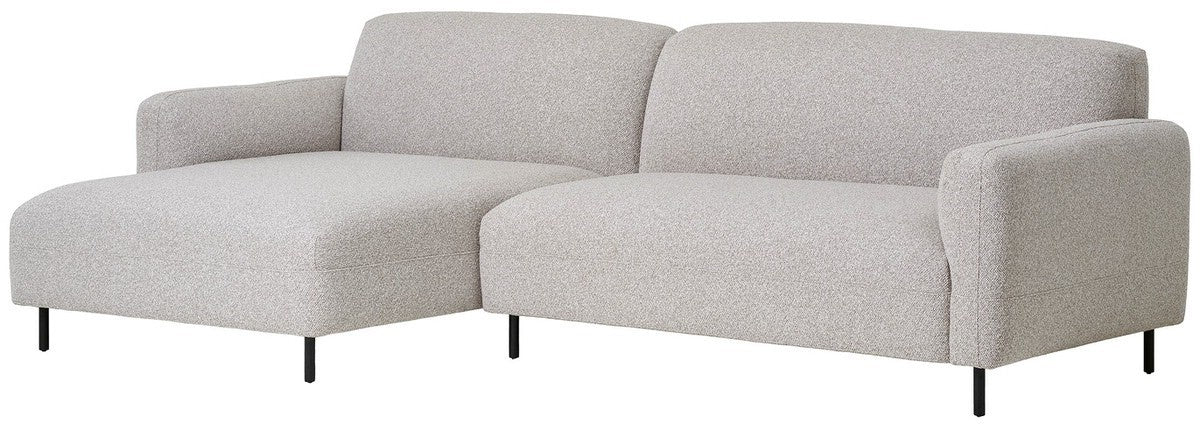 House Nordic Salvador Lichtgrijs Bouclé 2-Zits + Chaise Lounge Links