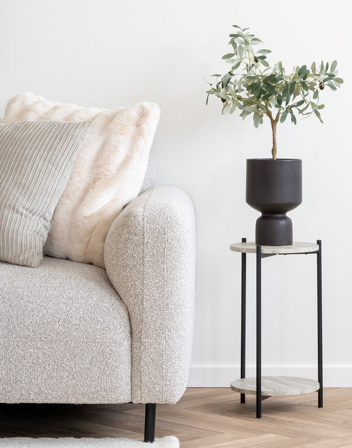 House Nordic Salvador Lichtgrijs Bouclé 2-Zits + Chaise Lounge Links