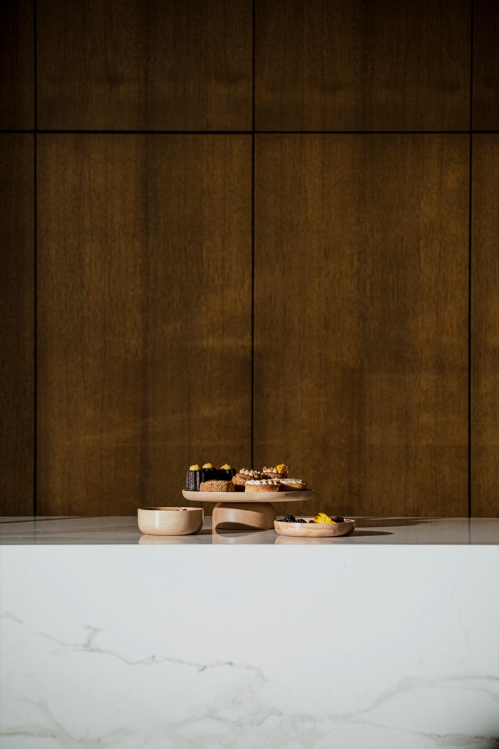 noo.ma OUL bord en kom set van 3 - Beechwood