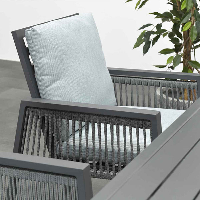 Garden Impressions Brendon lounge dining stoel - licht en mint grijs