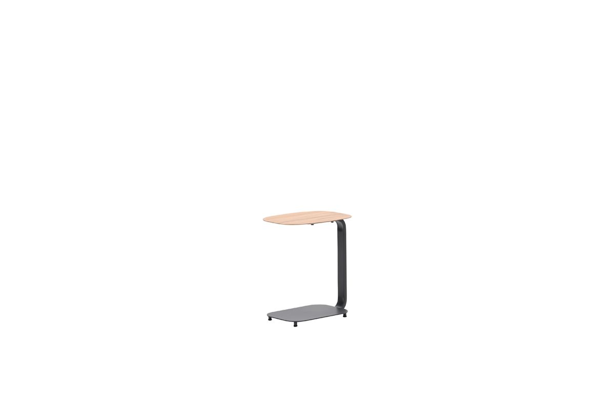 Lucca laptop tafel - 45x30xH51cm - carbon black - teaklook