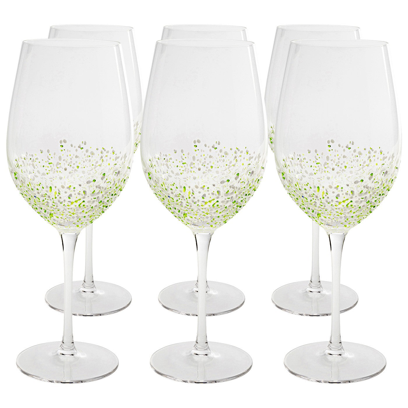 Kare Design Confetti wijinglazen - groen - 6st