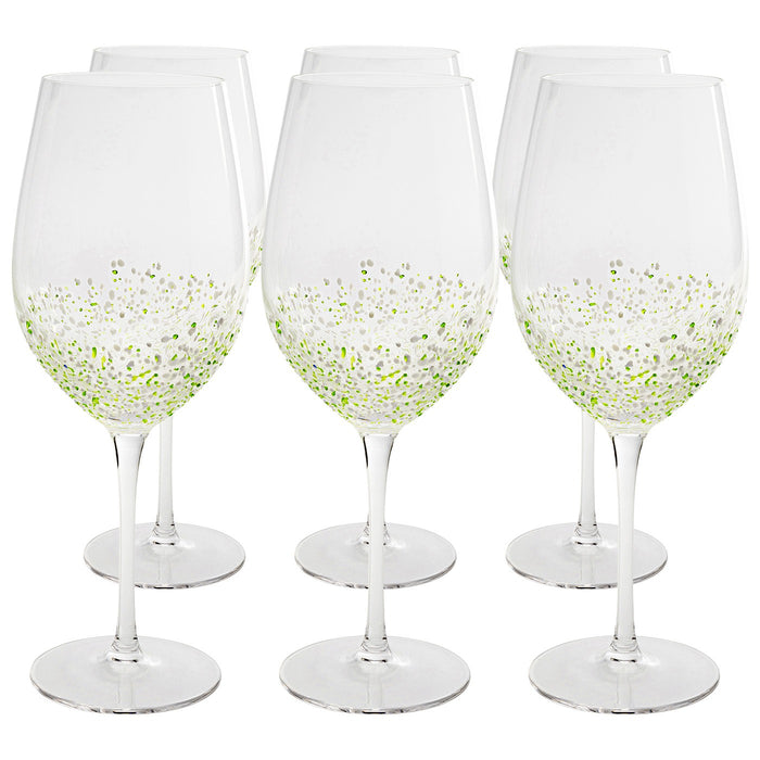 Kare Design Confetti wijinglazen - groen - 6st