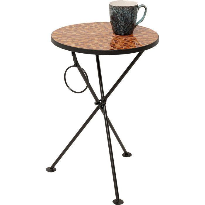 Bijzettafel Clack Mosaic Ø35cm oranje Kare Design