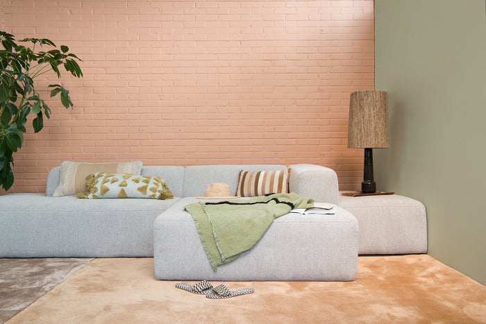 4X6 SOFA X6 modulaire hoekbank B rechts  beige melange - 288 cm