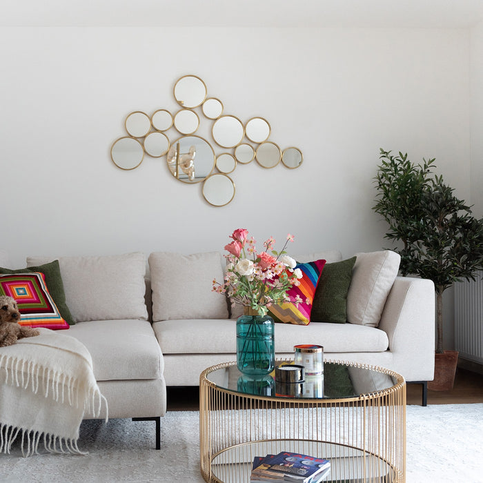 Kare Design Wire Double Salontafel - goud - Ø80cm