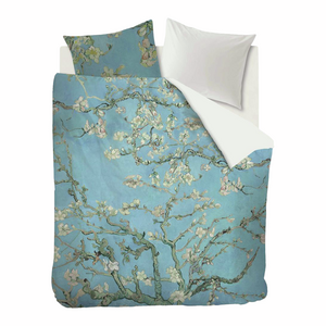 Beddinghouse x Van Gogh Museum Almond Blossom Dekbedovertrek 240 x 200|220 cm - Blauw