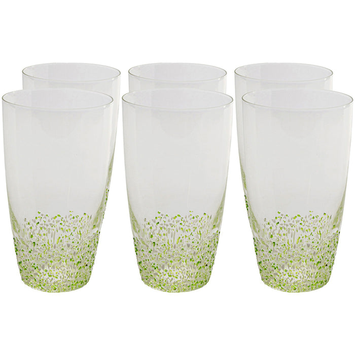 Kare Design Confetti waterglazen - groen - 6st