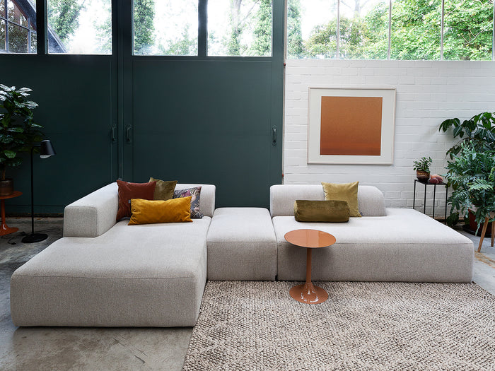 4x6 SOFA modulaire hoekbank I links X6 beige