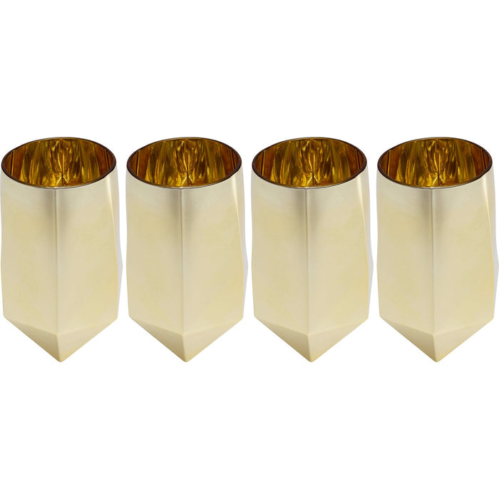Kare Design Diamond waterglazen - goud - 4st