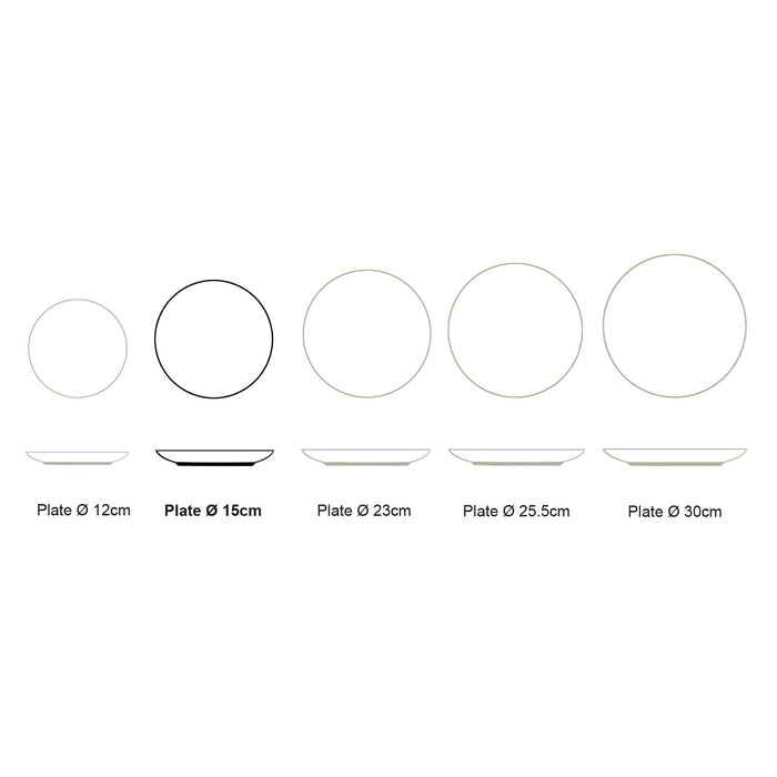 vtwonen Tie-Dye Borden - Gebaksbordjes - Serviesset van 6 - 15cm