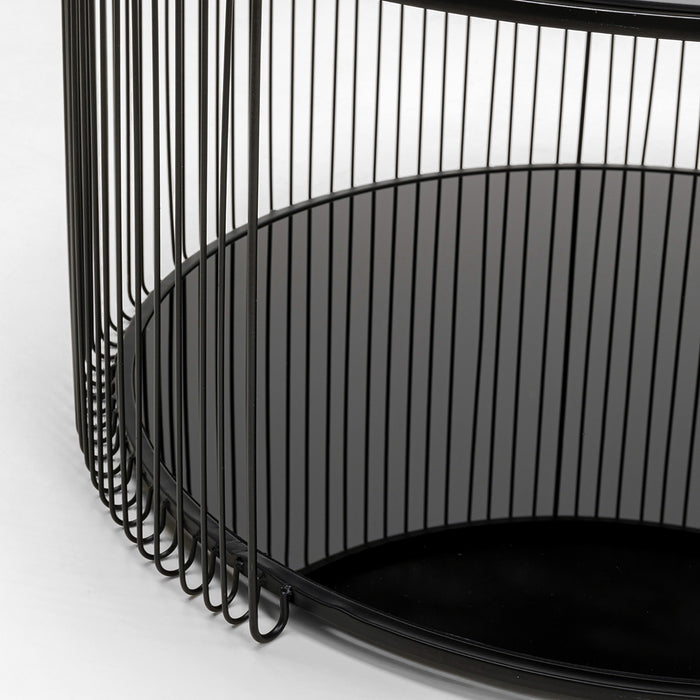 Kare Design Wire Double Salontafel - zwart - Ø80cm