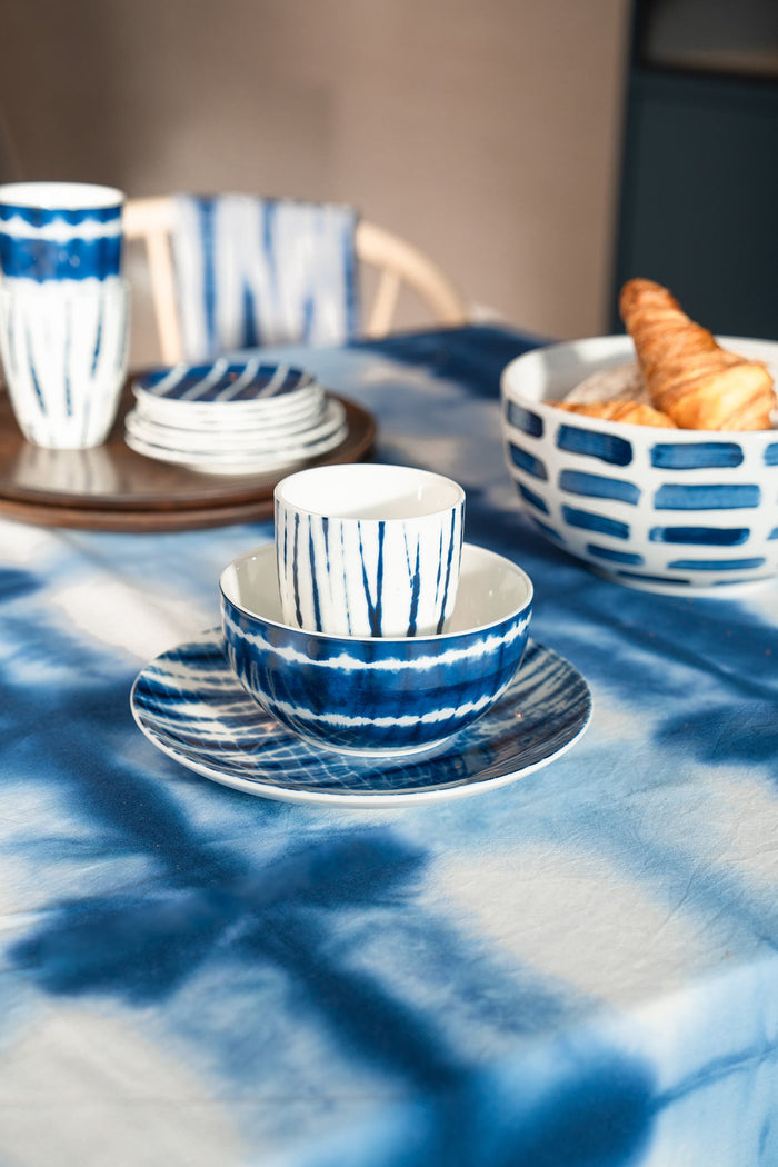 vtwonen Tie-Dye Kommen - Ronde schaaltjes - Serviesset van 4 - 15cm