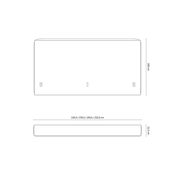 Micadoni Hoofdbord Olivia 170cm