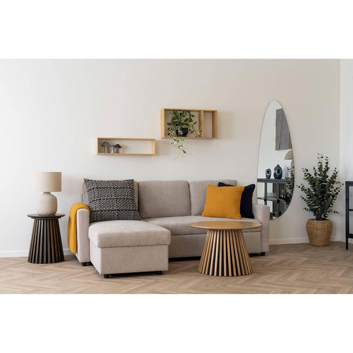House Nordic Belfast Zand 2-Zits + Chaise Lounge Slaapbank