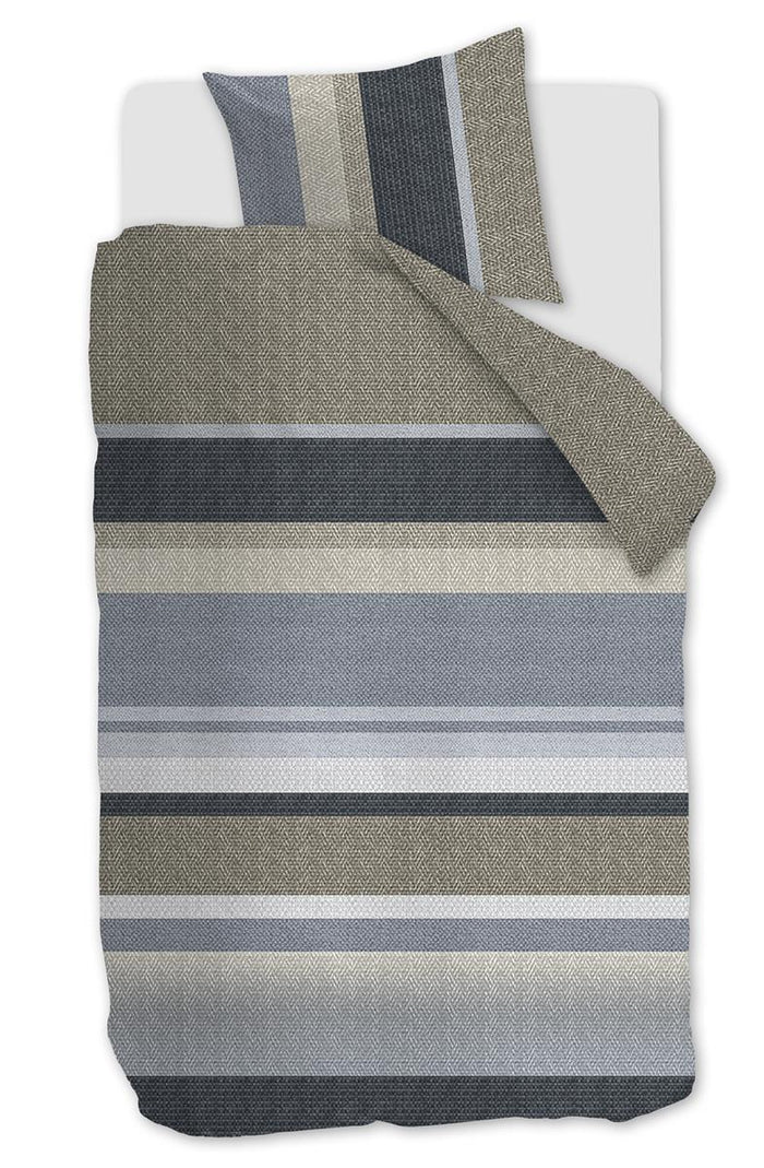 Beddinghouse Jorren  dekbedovertrek - 140x200|220 - Blauw Grijs