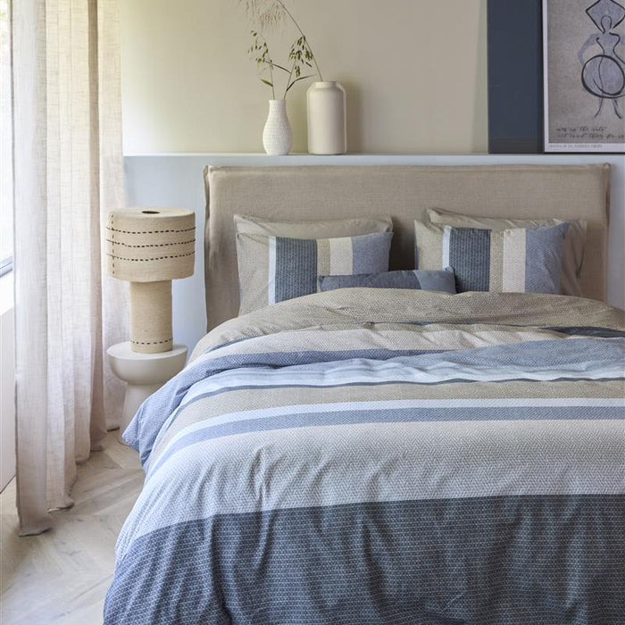 Beddinghouse Jorren  dekbedovertrek - 140x200|220 - Blauw Grijs