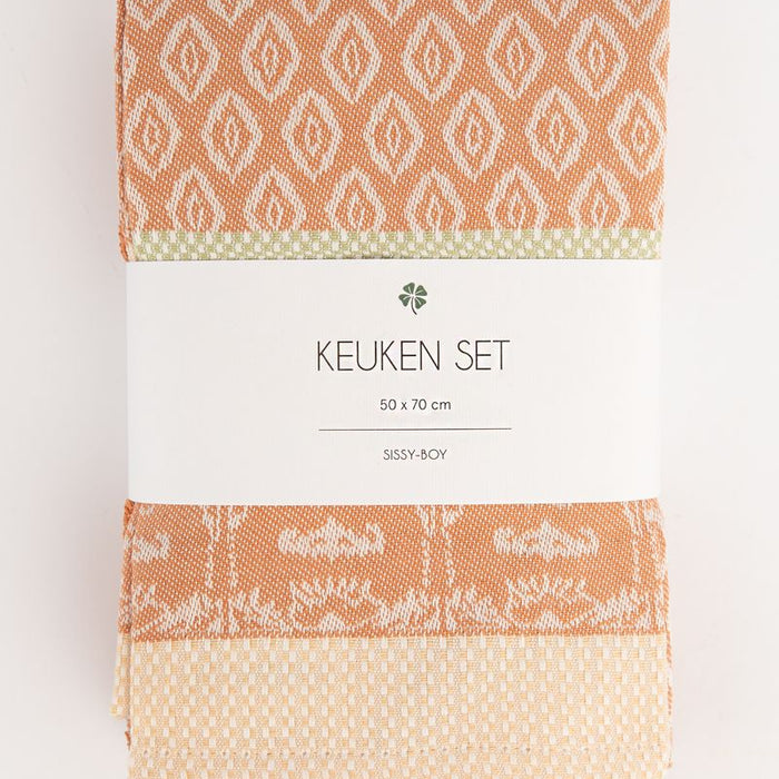 Sissy-Boy Lichtroze handdoek en theedoek